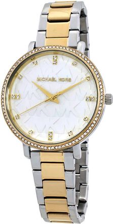 Michael Kors Pyper Quartz Crystal White Dial Ladies Watch MK4918