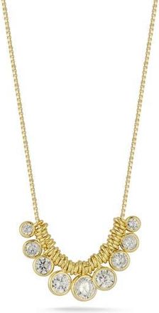 Glaze Jewelry Cubic Zirconia Charm Frontal Necklace in Gold at Nordstrom Rack