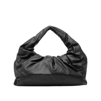Bottega Veneta Pre-owned The Shoulder Pouch Leren Clutch - Dames - Pre-owned - Zwart - Maat: ONE Size Leer