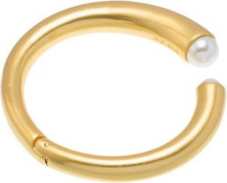 Reiss Alana Faux Pearl Cuff Bracelet in Gold Tone /Pearl at Nordstrom