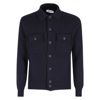Gran Sasso Cardigan con tasche a patta in maglia - - Knitwear - Uomo - Blu - 2XL