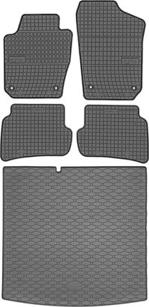 OEM Juego De Alfombrillas De Goma Para Coche Y Maletero Para Skoda Fabia Iii Kombi (desde Enero De 2015 Hasta 2021)