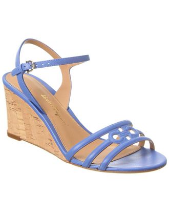 Ferragamo Ferragamo Fieri Leather Wedge Sandal
