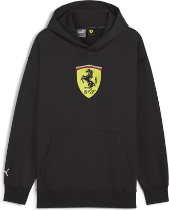 Puma Mens Scuderia Ferrari Race Big Shield Hoodie - Black Cotton - Size X-Large