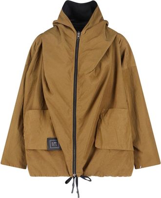 Kimo no-rain Brown Reversible No-Rain Hooded Zip Jacket