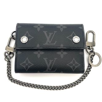 Louis Vuitton Black Monogram Eclipse Wallet (Tri-Fold) (Pre-Owned)