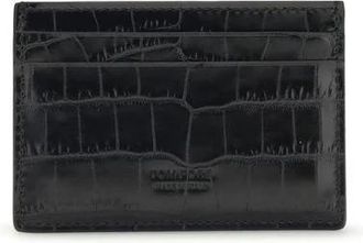 Tom Ford Krokoprint Kaarthouder - Heren - Portefeuilles - Zwart - ONE Size - Leer - Accessoires