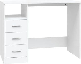 vidaXL Desk with Drawers White 102x50x76 cm Engineered Wood Vidaxl
