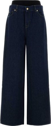 7 For All Mankind Dark Blue Denim Slouchy Jeans