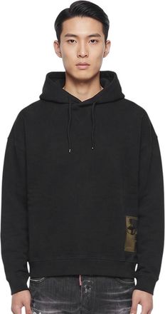 Dsquared2 Black Relaxed Logo Hoodie