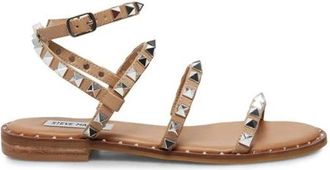 Steve Madden Travel Sandal - Dames - Sandalen - Beige - 37 EU - Leer - Schoenen