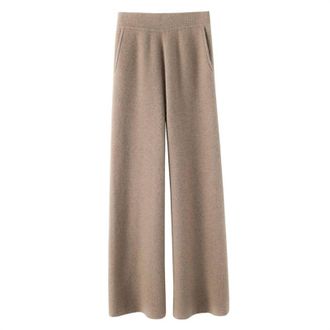 Generic Winter Trousers for Women UK Sweatpants Women Winter Fashion High Waist Wool Wide Leg Pants Casual Straight Loose Pants Womens Plus Size Casual Ladies