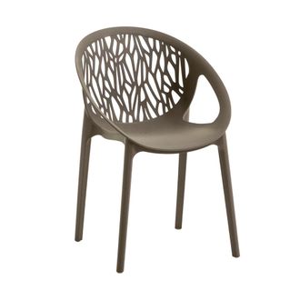 Siediti Fuori e Dentro Set de 4 sillas apilables de resina reforzada t&oacute;rtola