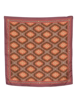 Drôle de Monsieur Le Foulard Médallion patterned scarf - unisex - Silk - One Size - Purple