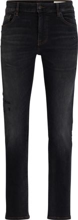 HUGO BOSS Mens Delaware Five Pocket Slim Fit Jeans in Dark Grey - Size 32W/30L