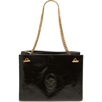 Versace Medium Cabine Shoulder Bag in Black-Gold at Nordstrom