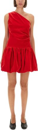 Patou One-Shoulder Mini Dress Bloomer Effect-Donna