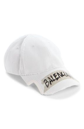 Balenciaga Masking Tape Logo Baseball Cap in 9017 Dirty White at Nordstrom, Size Medium