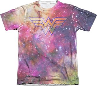 Gildan Justice League of America Wonder Woman Galaxy Adult Poly/Cotton Short Sleeve Tee / T-Shirt