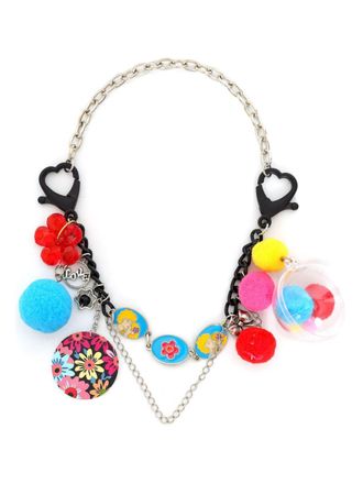 Amir Slama flower-detail bag chain - Silver