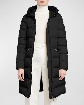 Moncler Avocette Water-Repellent Long Puffer Coat