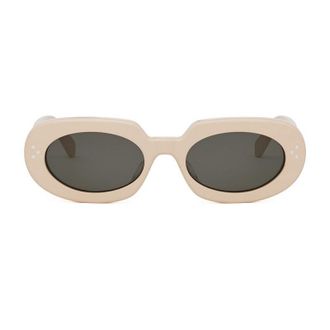 Celine CL40276U25A Oval Full Rim Sunglasses - Beige