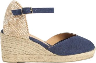 Castaner Chiarita Wedge Espadrille - Dames - Sleehakken - Blauw - 36 EU - Katoen - Schoenen