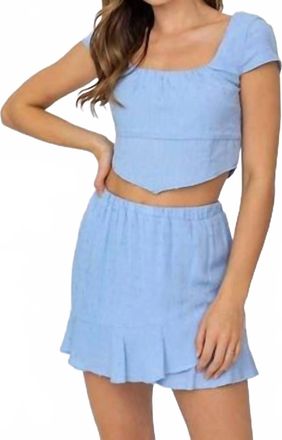 Le Lis Blanc Deux Swiss Dot Set In Light Blue