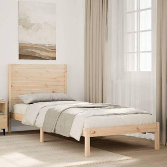 vidaXL Giroletto Extra Lungo senza Materasso 90x220 cm Legno Massello - Vidaxl