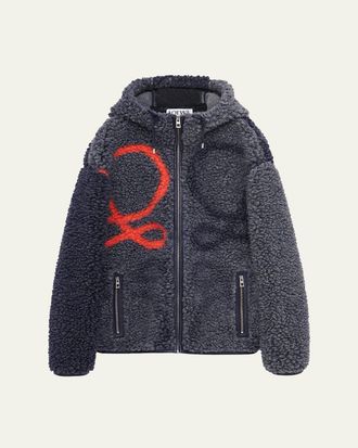 Loewe Mens Hooded Teddy Jacket