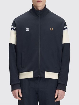 Fred Perry Felpa in jersey riciclato con zip, collo alto e vestibilit&agrave; relaxed