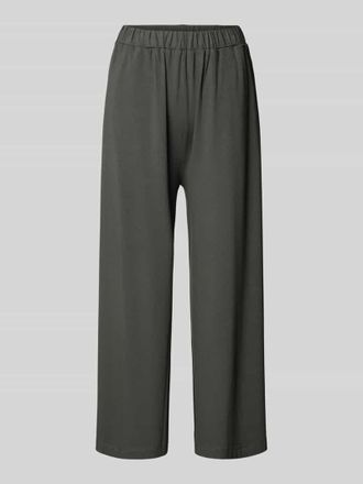 Marc O'Polo Denim Wide Fit Stoffhose aus Viskose-Mix mit elastischem Bund in Dunkelgruen, Gr&ouml;&szlig;e L