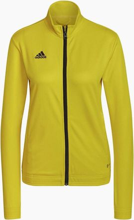 adidas Womens Funnel Neck High Collar Long Sleeve Jersey Athletic Top - Yellow/Multi - Size: 16