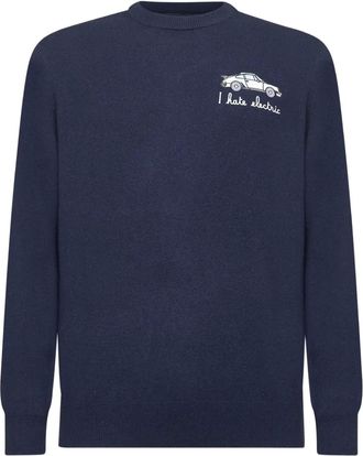 MC2 Saint Barth Maglione con ricamo a maniche lunghe - Blu