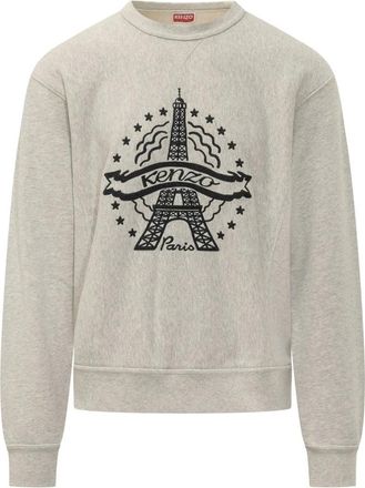 Kenzo Eiffel Tower Sweat - Heren - Sweatshirts - Grijs - M - Hoodies & sweatvesten