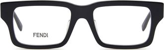 Fendi Demo Rectangular Mens Eyeglasses FE50114F 001 53