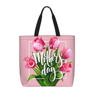 Generic Women Handbag Happy MotherS Day Womens Tote Bag Retro Folding Shoulder Bags, For Work, Graduation, Birthday, School, Daily