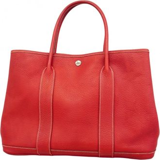 Herm&egrave;s Rouge Casaque Negonda Leather Tote Bag (Pre-Owned)