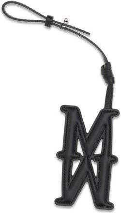 Max Mara Womens Black Calf Leather Bos Taurus Keychain Accessory