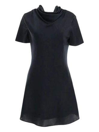 Staud Iris cowl-neck short-sleeve Mmini dress - Black