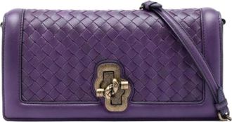 Bottega Veneta Borsa a tracolla intrecciata Pre-owned - - Pre-owned - Donna - Viola - ONE SIZE