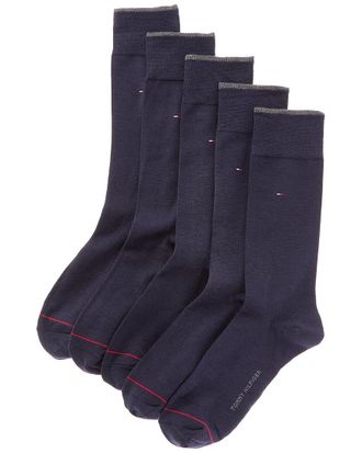 Tommy Hilfiger 5Pk Solid Dress Crew Socks
