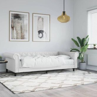 vidaXL Vidaxl - Divano Letto con Materasso Bianco 90x200 cm in Similpelle