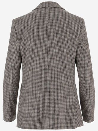 Lardini Womens Wool And Cotton Checked Jacket Multicolour