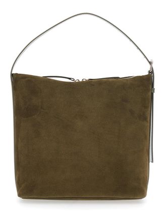 A.P.C. Womens Shoulder Bag Vera Brown Suede Cow Leather