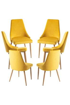Regalos Miguel Regalos Miguel - Packs Sillas Comedor - Pack 6 Sillas Stoik Wood - Amarillo