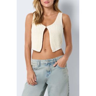 Noisy May Noel V-Neck Knit Vest in Birch at Nordstrom Rack, Size X-Large