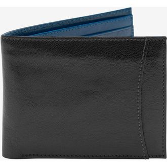 Tusk Leonardo Slide Pocket Billfold in Black /Blue at Nordstrom