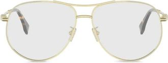 Fendi graphy Aviator Frame - Dames - Zonnebrillen - Geel - 59 MM - Accessoires