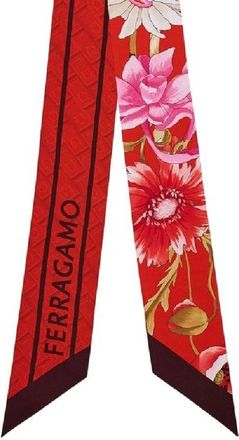 Ferragamo Floral Print Silk Scarf